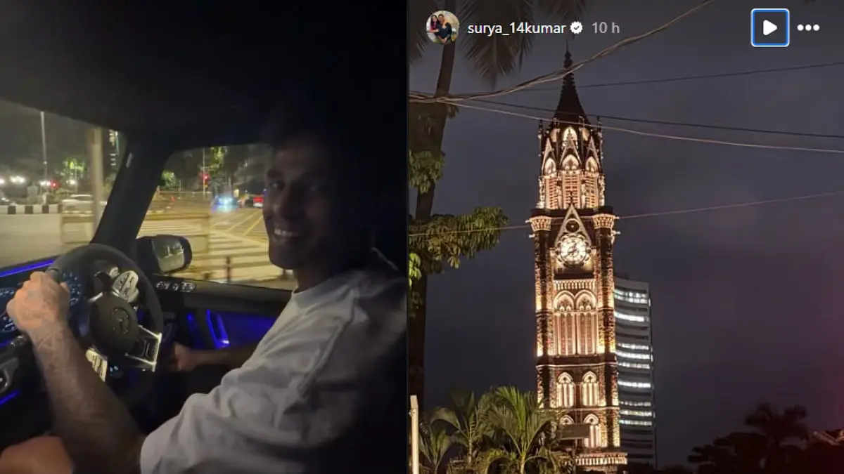 Former Team India Skipper Suryakumar Yadav Enjoys Late-Night Drive With His Wife In Mumbai | Video